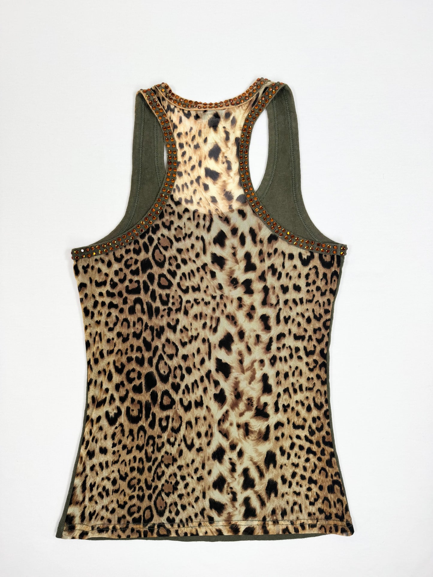 D&G Diamante Leopard Mesh Tank ♡ S
