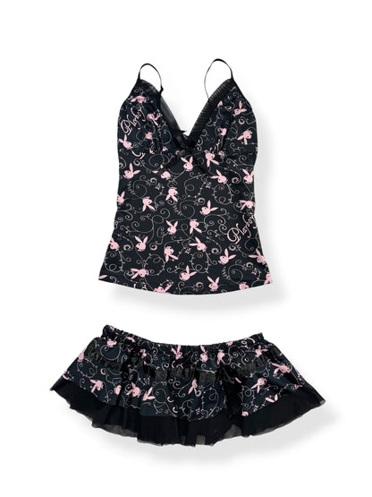 Playboy Cami & Skirt Set ♡ S