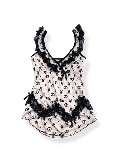 Playboy Pink & Black Cami ♡ S