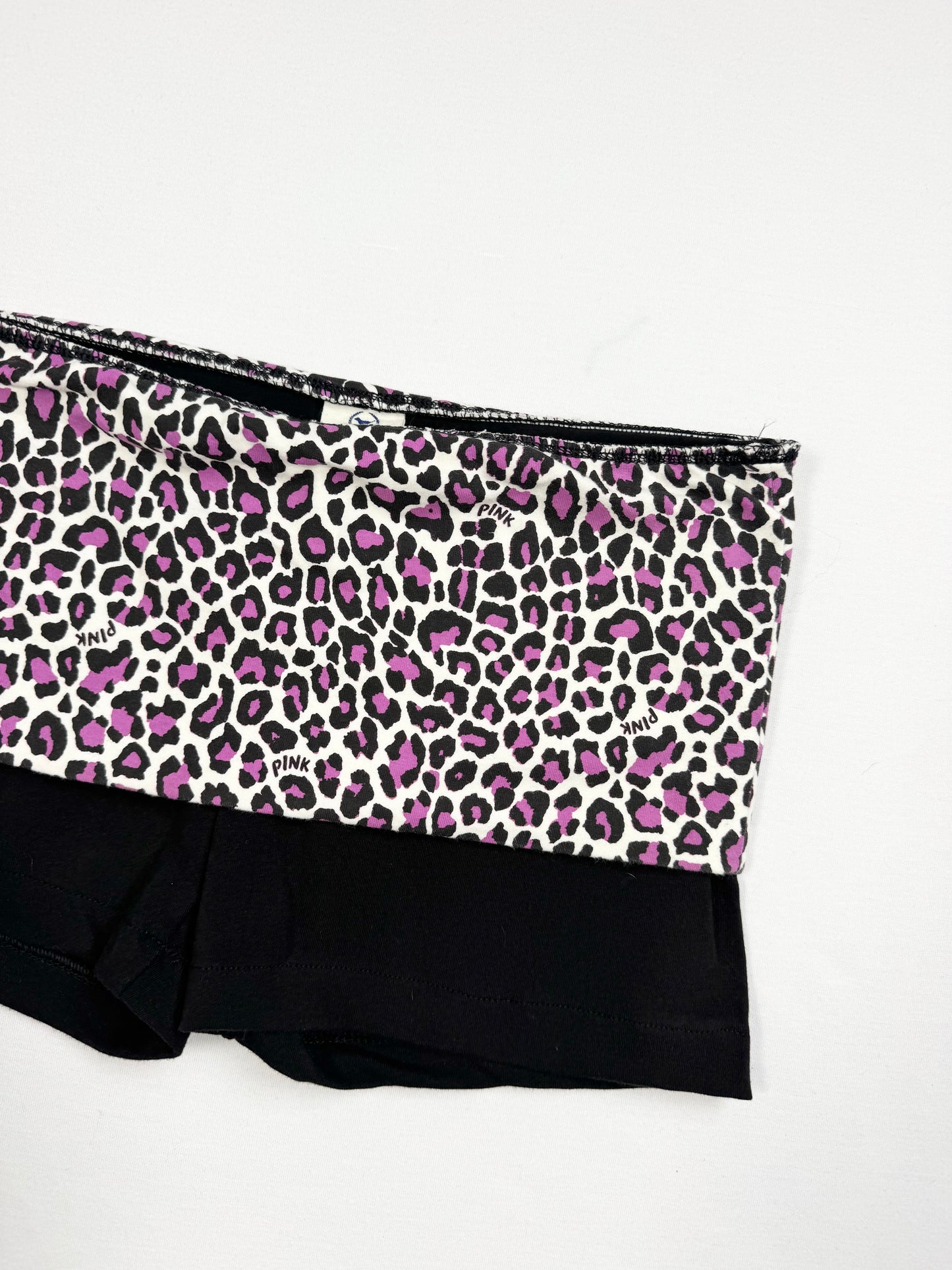 PINK Purple Leopard Fold Over Shorts ♡ S