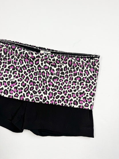 PINK Purple Leopard Fold Over Shorts ♡ S