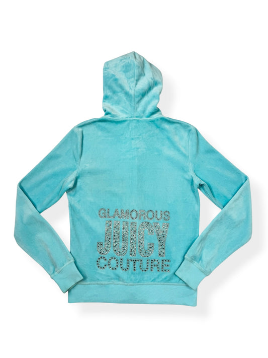 Blue Velour Juicy Couture Hoodie ♡ M