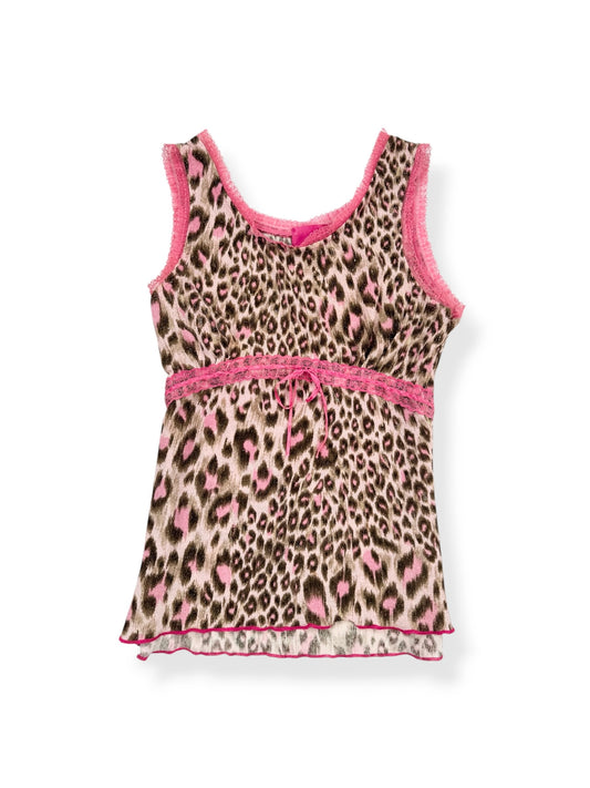 Glittery Pink Leopard Tank ♡ S