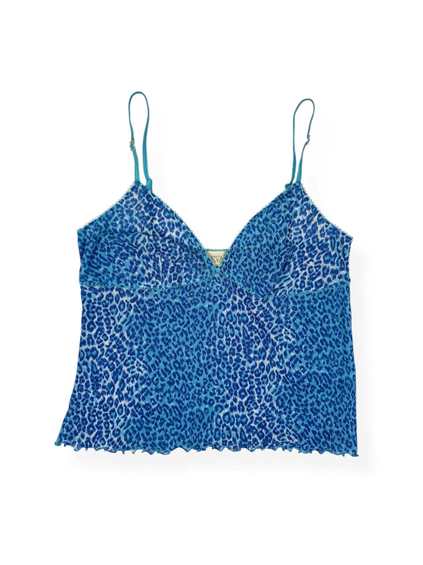 Blue Leopard Micromesh Cami ♡ Size L