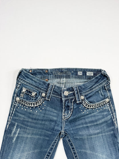 Diamanté Miss Me Flared Jeans ♡ 24”