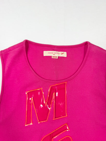 Hot Pink Miss Sixty PVC Cutout Dress ♡ M
