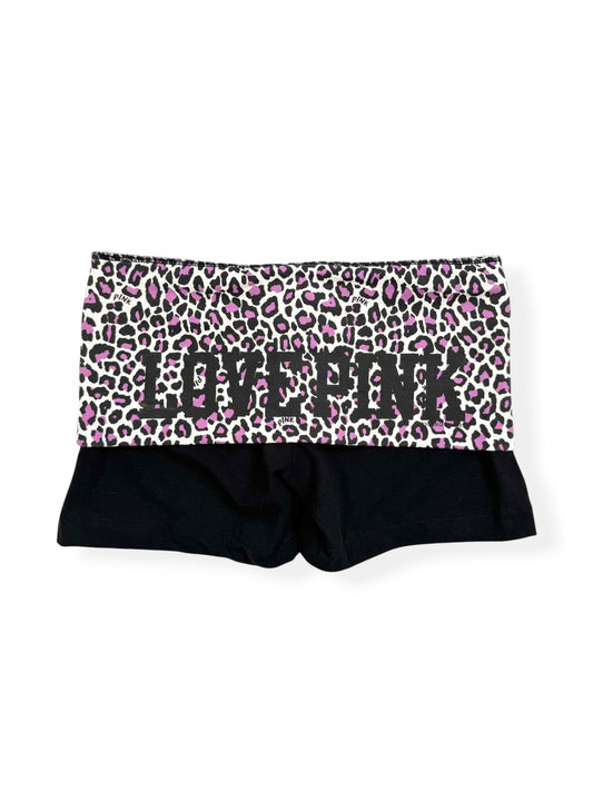 PINK Purple Leopard Fold Over Shorts ♡ S