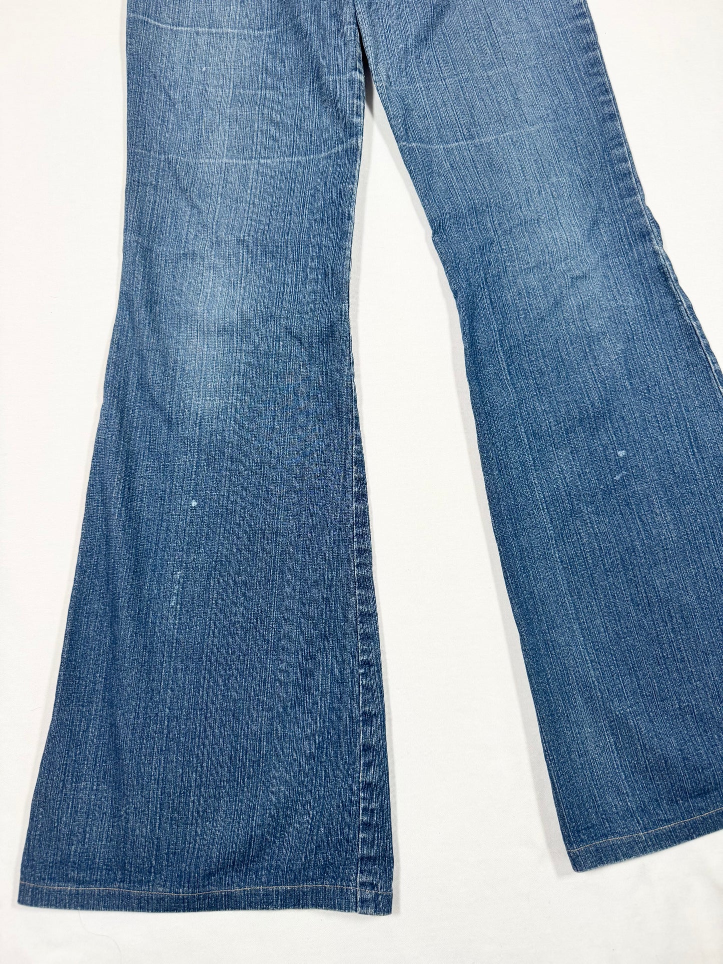 Lace Up Diamanté Waist Flared Jeans ♡ XS