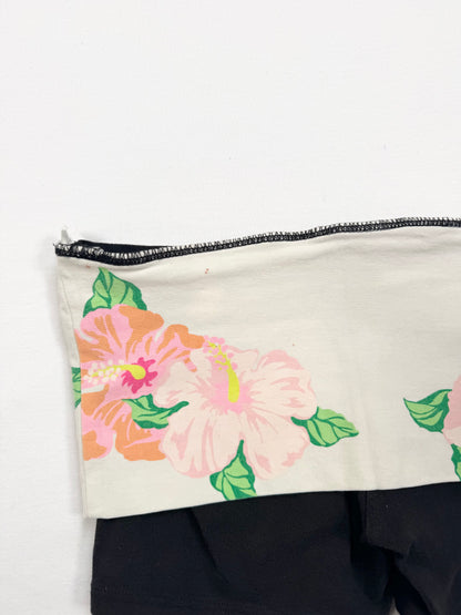 PINK Hibiscus Fold Over Shorts ♡ XS