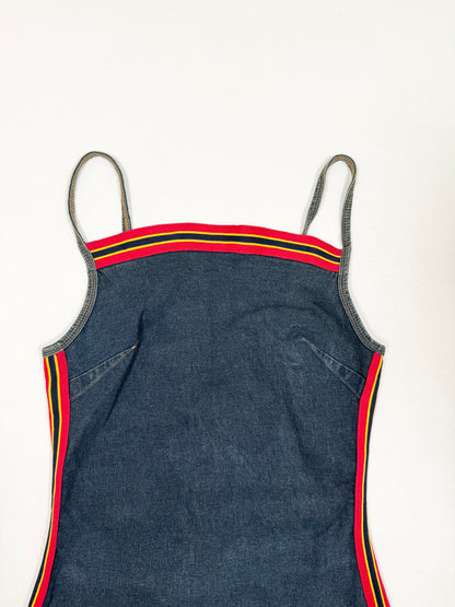 Sporty “34” Denim Mini Dress