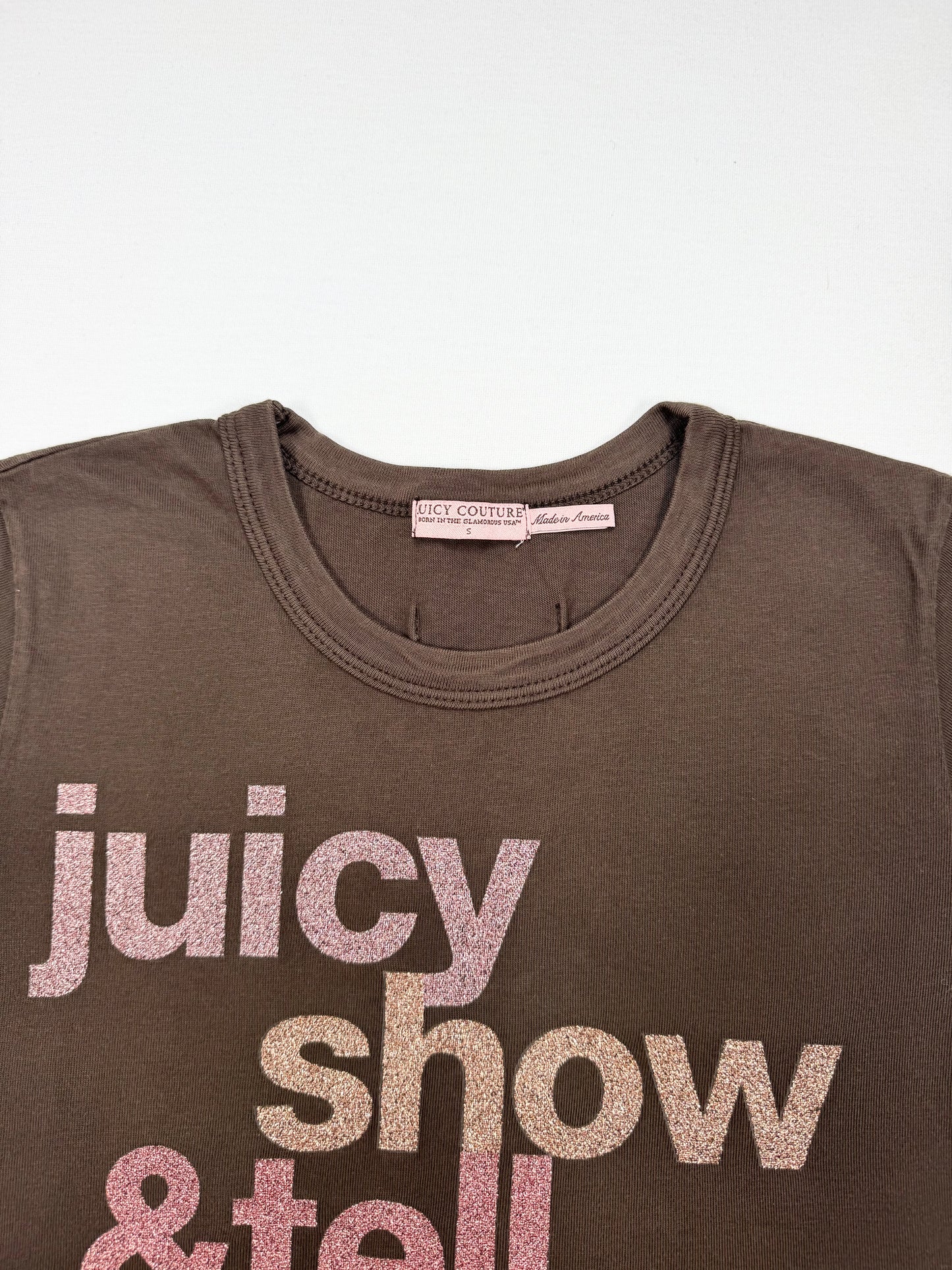 Juicy Couture “Show & Tell” Brown Tee ♡ S