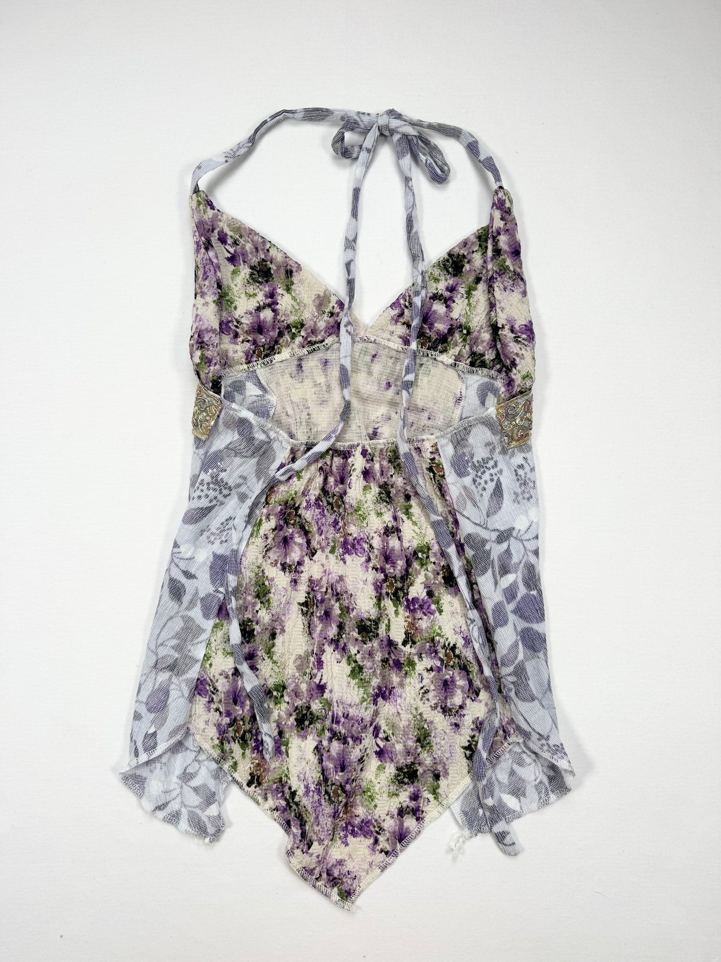 Purple Floral Halter Cami ♡ S