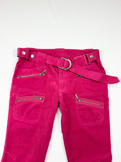 Clothes Compact USA Red Corduroy Lace Up Flared Pants ♡ S