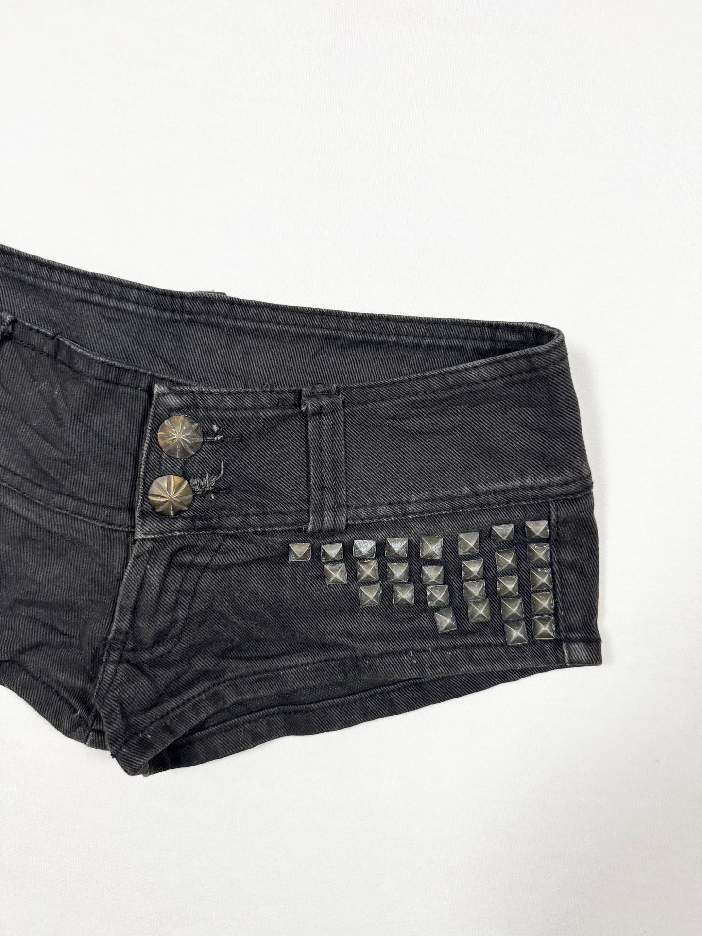 Studded Black Micro Shorts ♡ Size XS