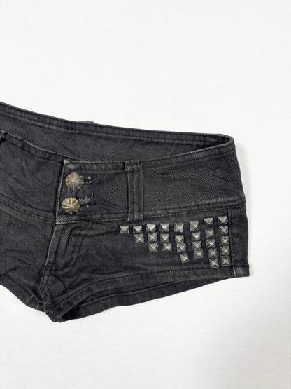 Studded Black Micro Shorts ♡ Size XS