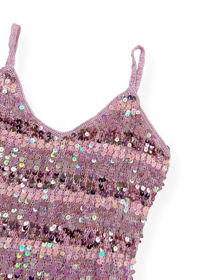 Oasis Striped Purple Sequin Cami ♡ XS/S