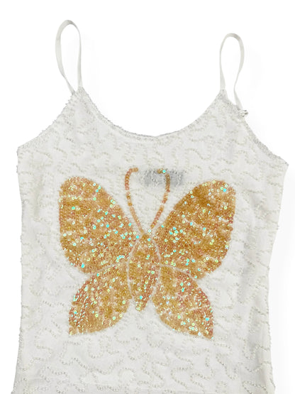 Butterfly Sequin Beaded Cami ♡ M