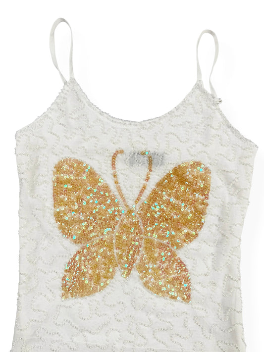 Butterfly Sequin Beaded Cami ♡ M