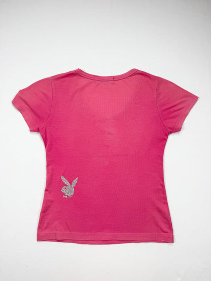 Playboy Pink & Brown Monogram Logo Tee ♡ L