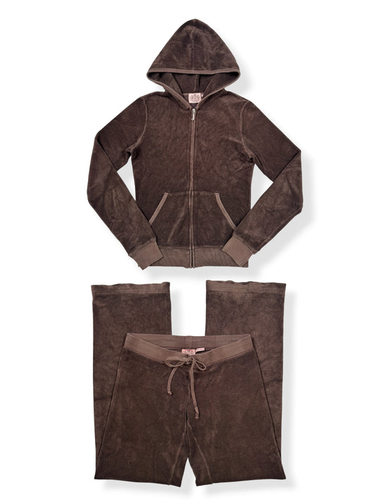 Juicy Couture Brown Towelling Tracksuit ♡ S