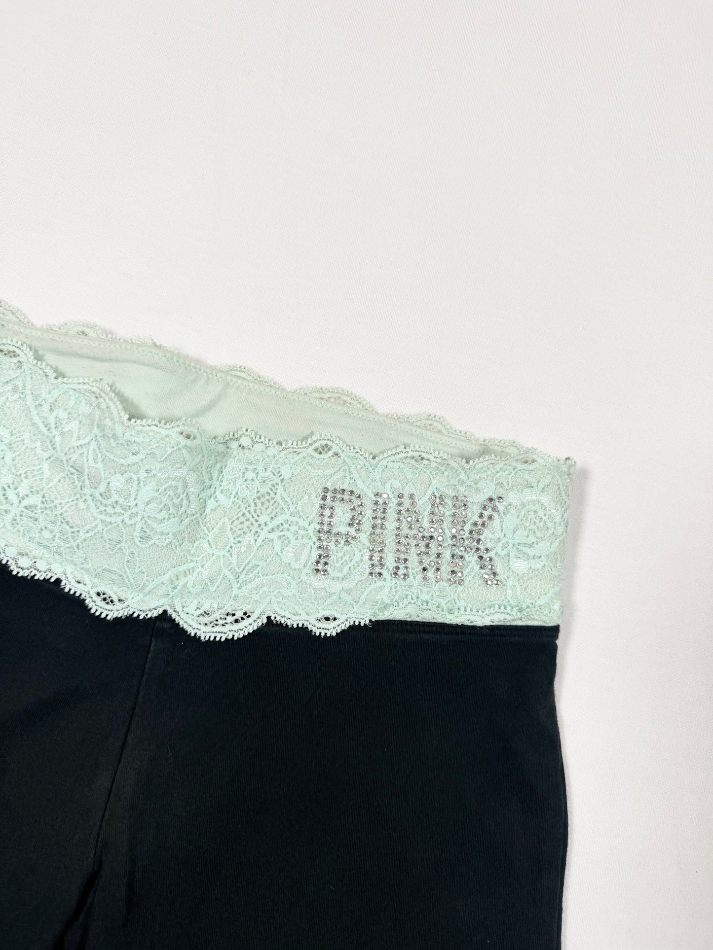 PINK Seafoam Lace Flared Leggings ♡ XS