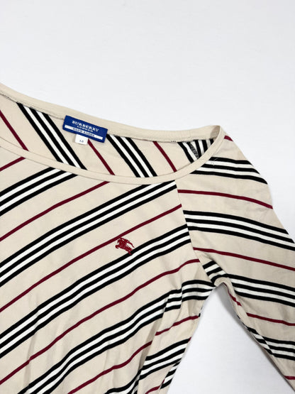 Burberry Striped 3/4 Top ♡ Size M