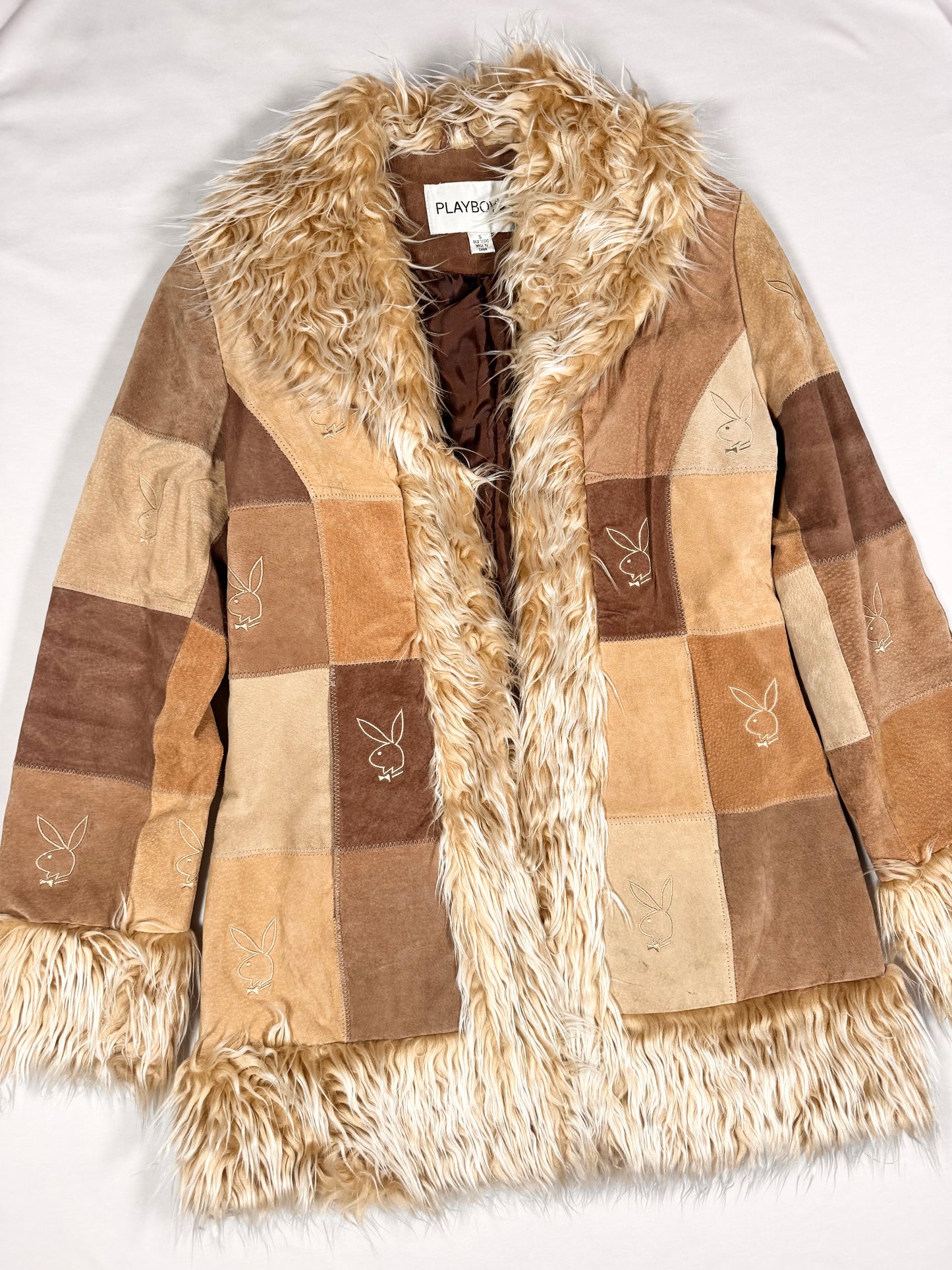 *RARE* Playboy Patchwork Fur Trim Jacket ♡ Size S