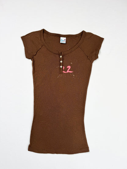 Hollister Brown Butterfly Tee ♡ XS