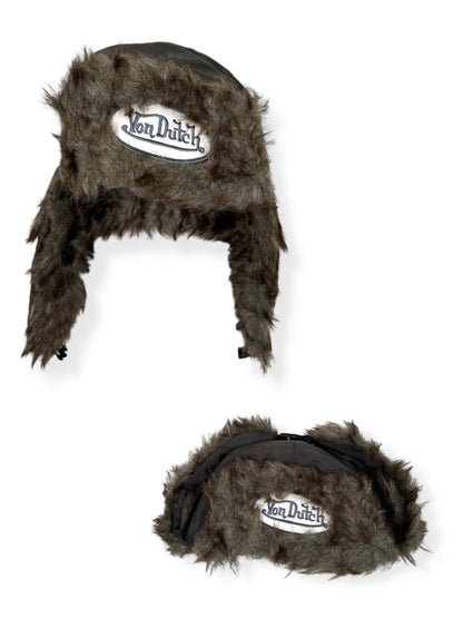 Grey Fur Von Dutch Hat