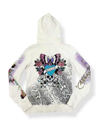 Ed Hardy Snakeprint Zip Up Hoodie ♡ M