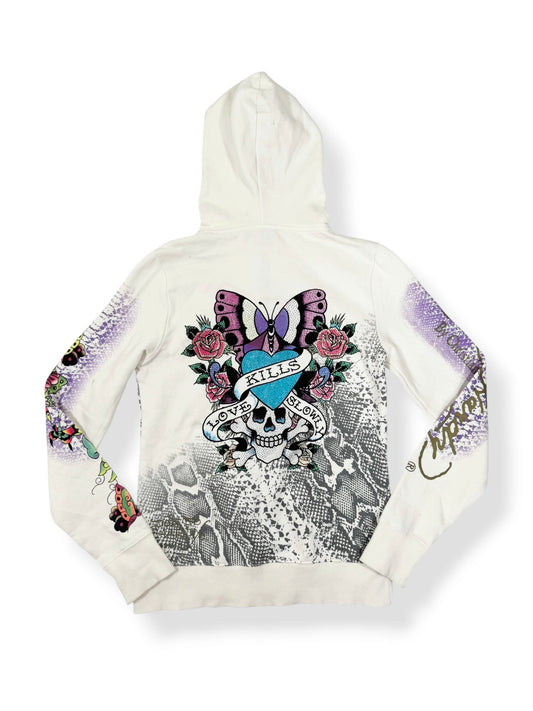 Ed Hardy Snakeprint Zip Up Hoodie ♡ M