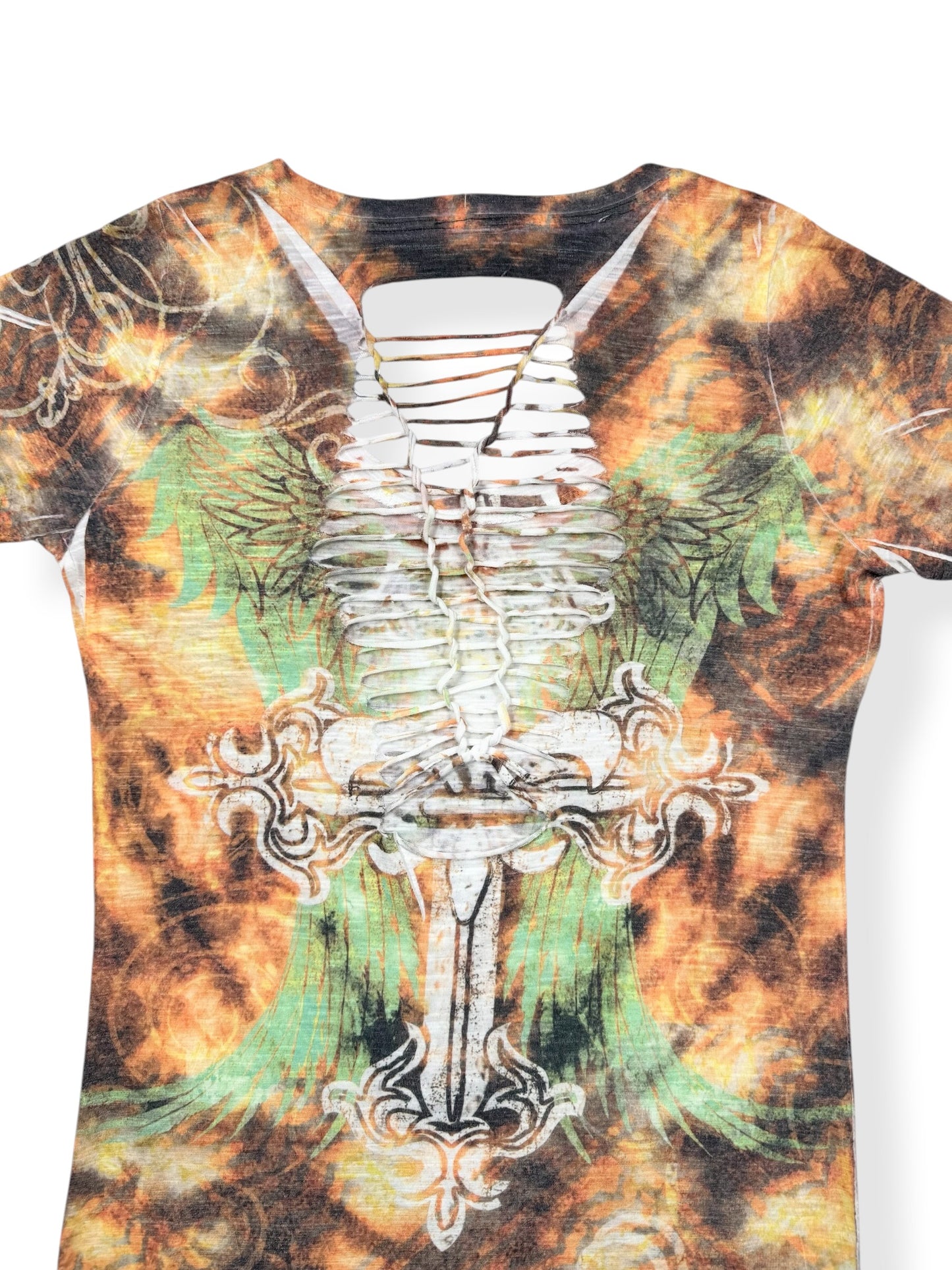 Cutout Tie Dye Grunge Tee ♡ L
