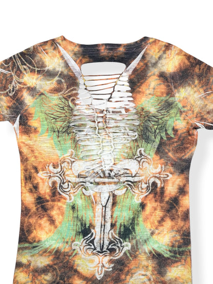 Cutout Tie Dye Grunge Tee ♡ L