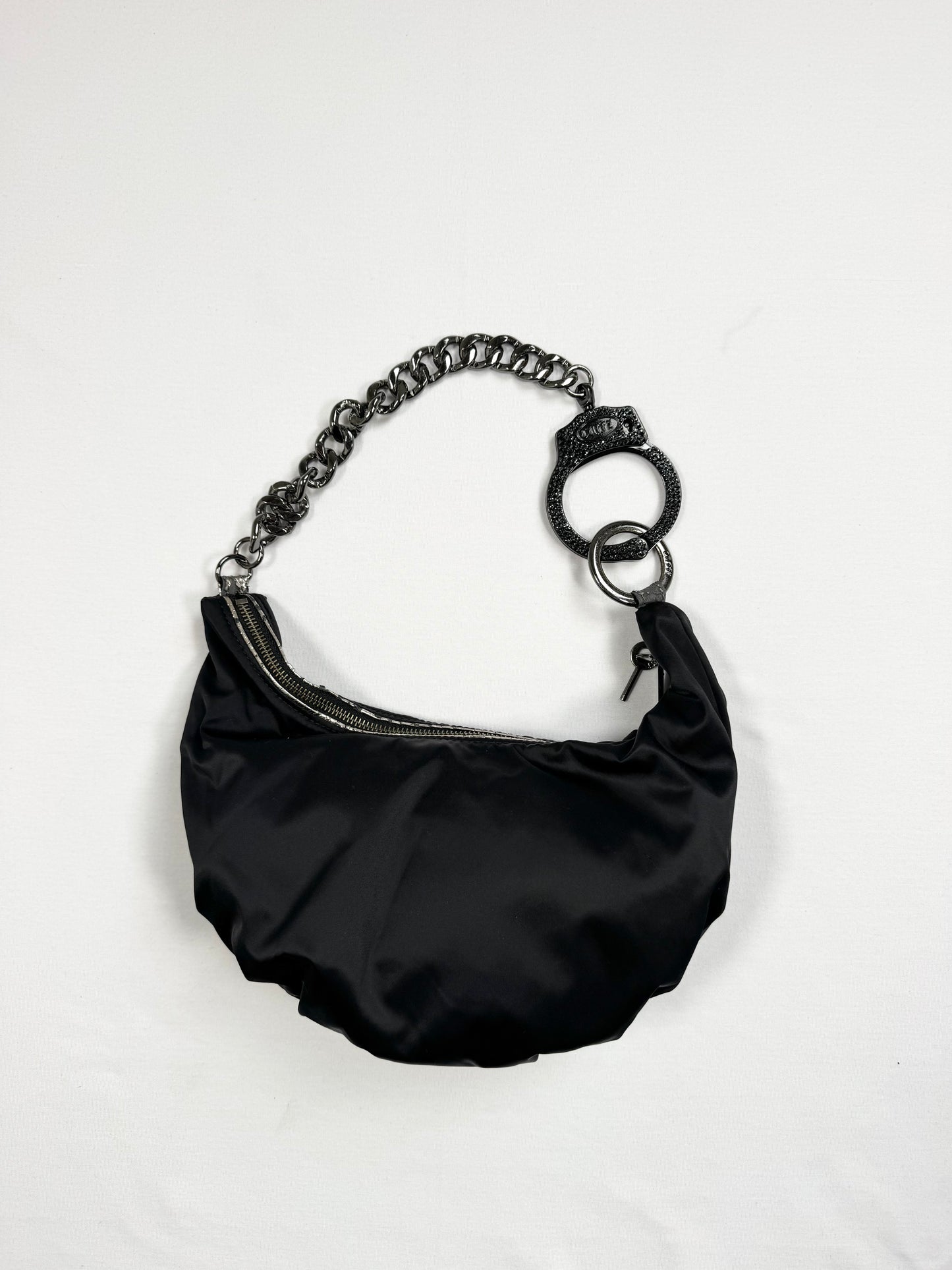 Black Diamanté Cuffz Bag ♡