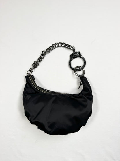 Black Diamanté Cuffz Bag ♡