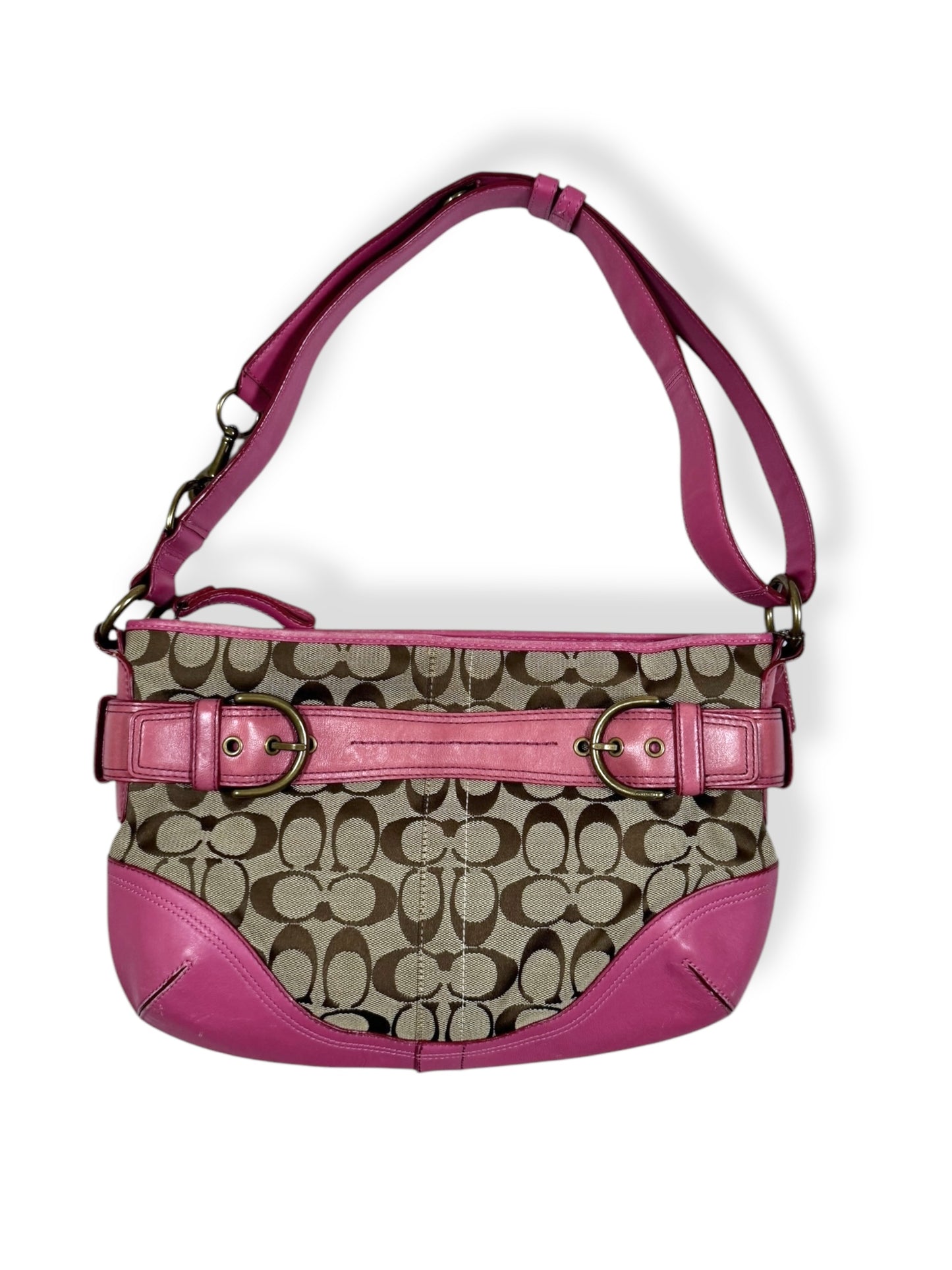 Pink Buckle Coach Bag