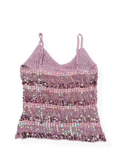 Oasis Striped Purple Sequin Cami ♡ XS/S