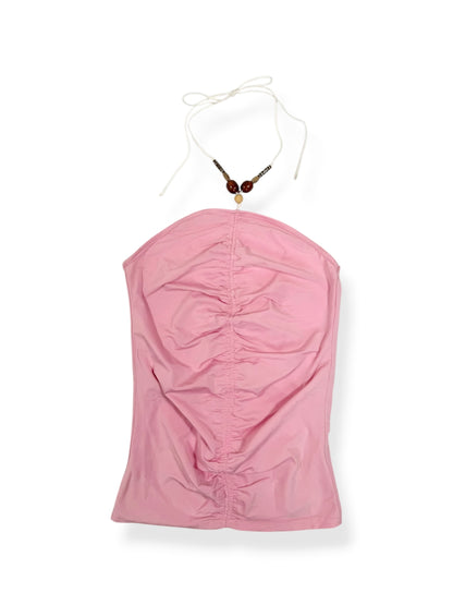 Pink Beaded Halter ♡ S