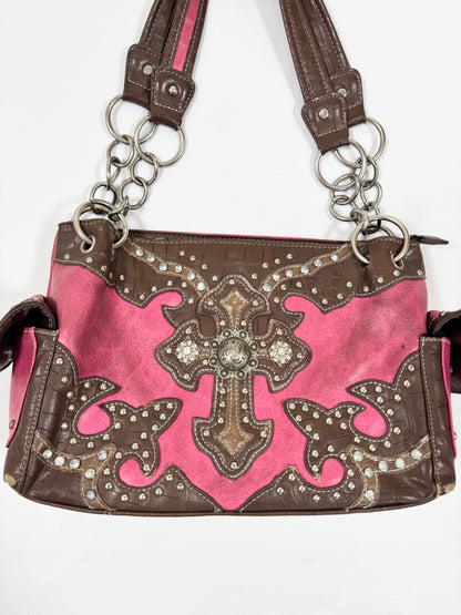Pink Cross Studded Bag ♡