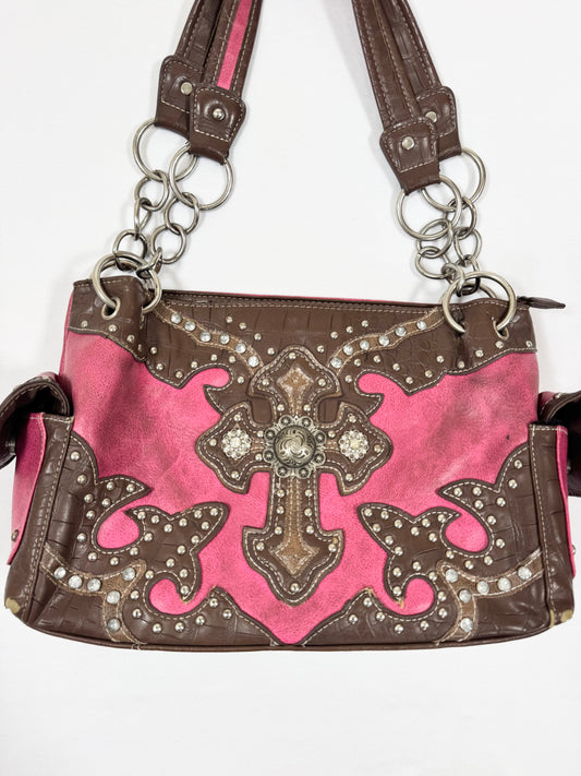 Pink Cross Studded Bag ♡