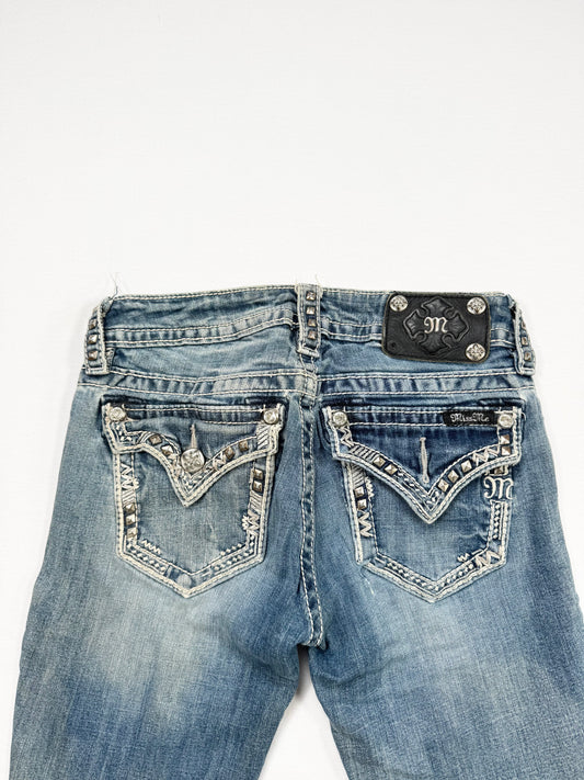Miss Me Studded Flared Jeans ♡ 25”
