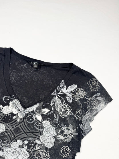 Grunge Lace Sides Tee ♡ S