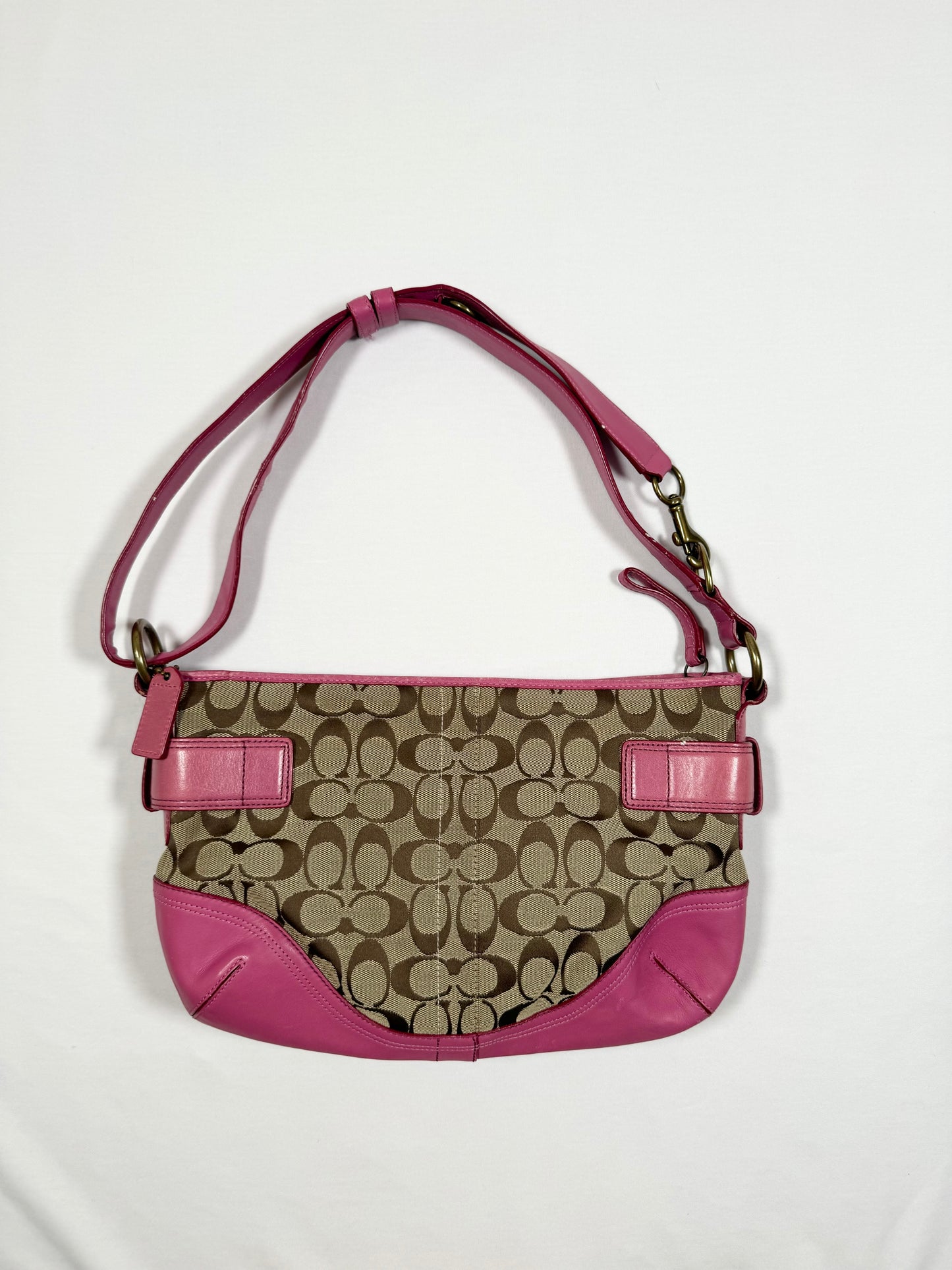 Pink Buckle Coach Bag