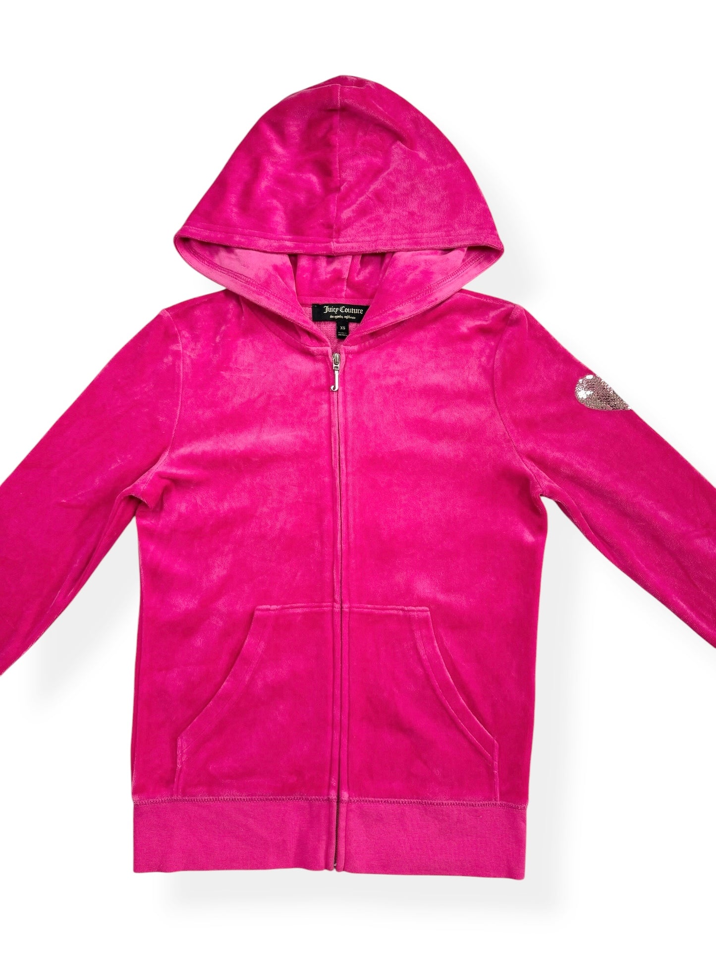 Pink Sequin Juicy Couture Zip Up Hoodie ♡ XS