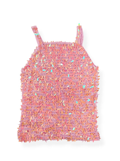 Pink Crochet Sequin Cami ♡ S