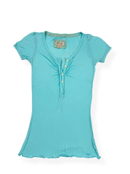 Blue Butterfly Hollister Henley Tee ♡ S