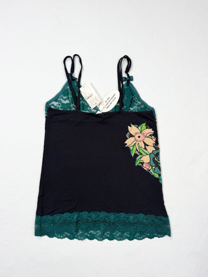 Ed Hardy Green Lace Cami ♡ S