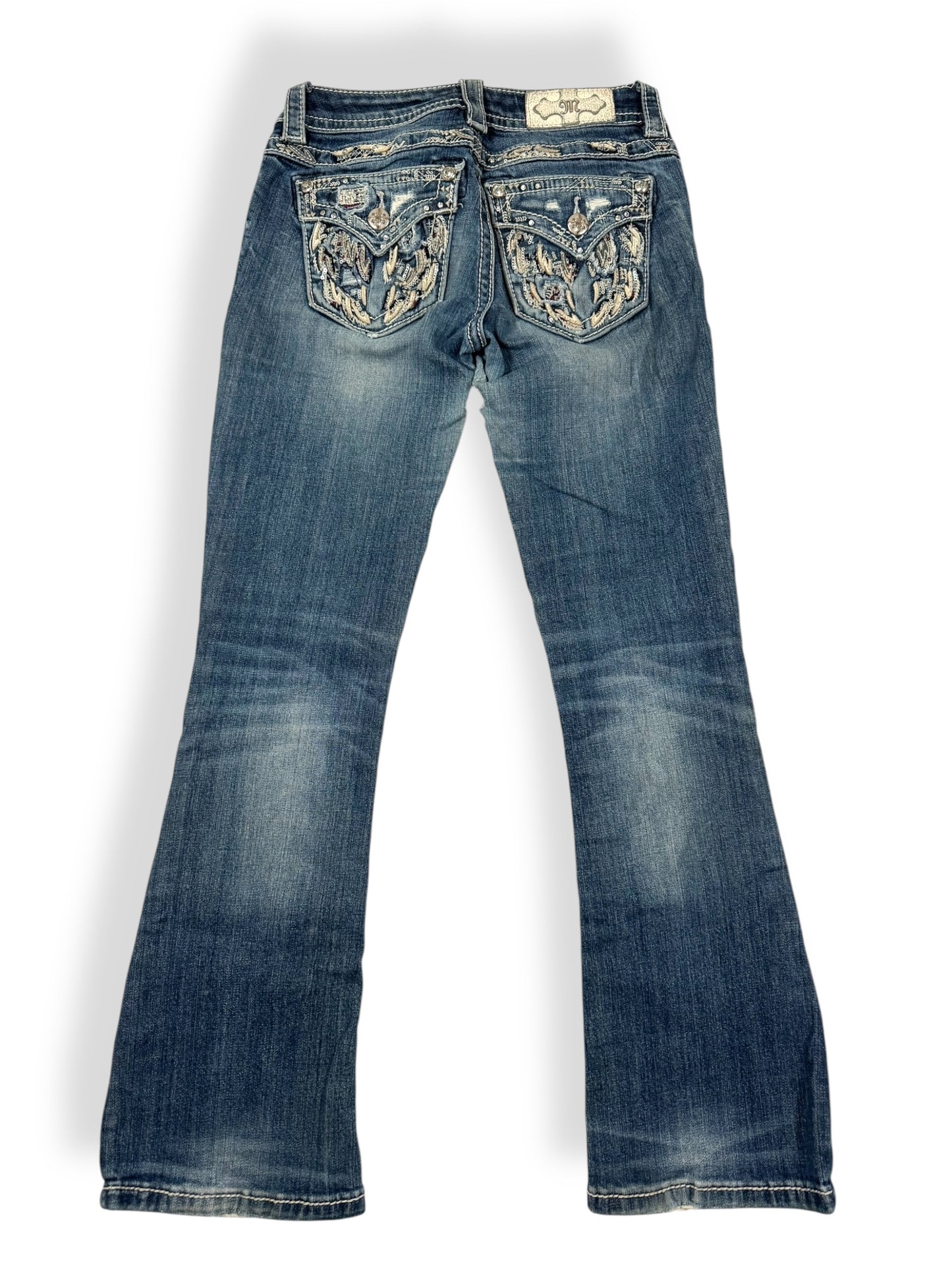 Miss Me Wing Flared Jeans