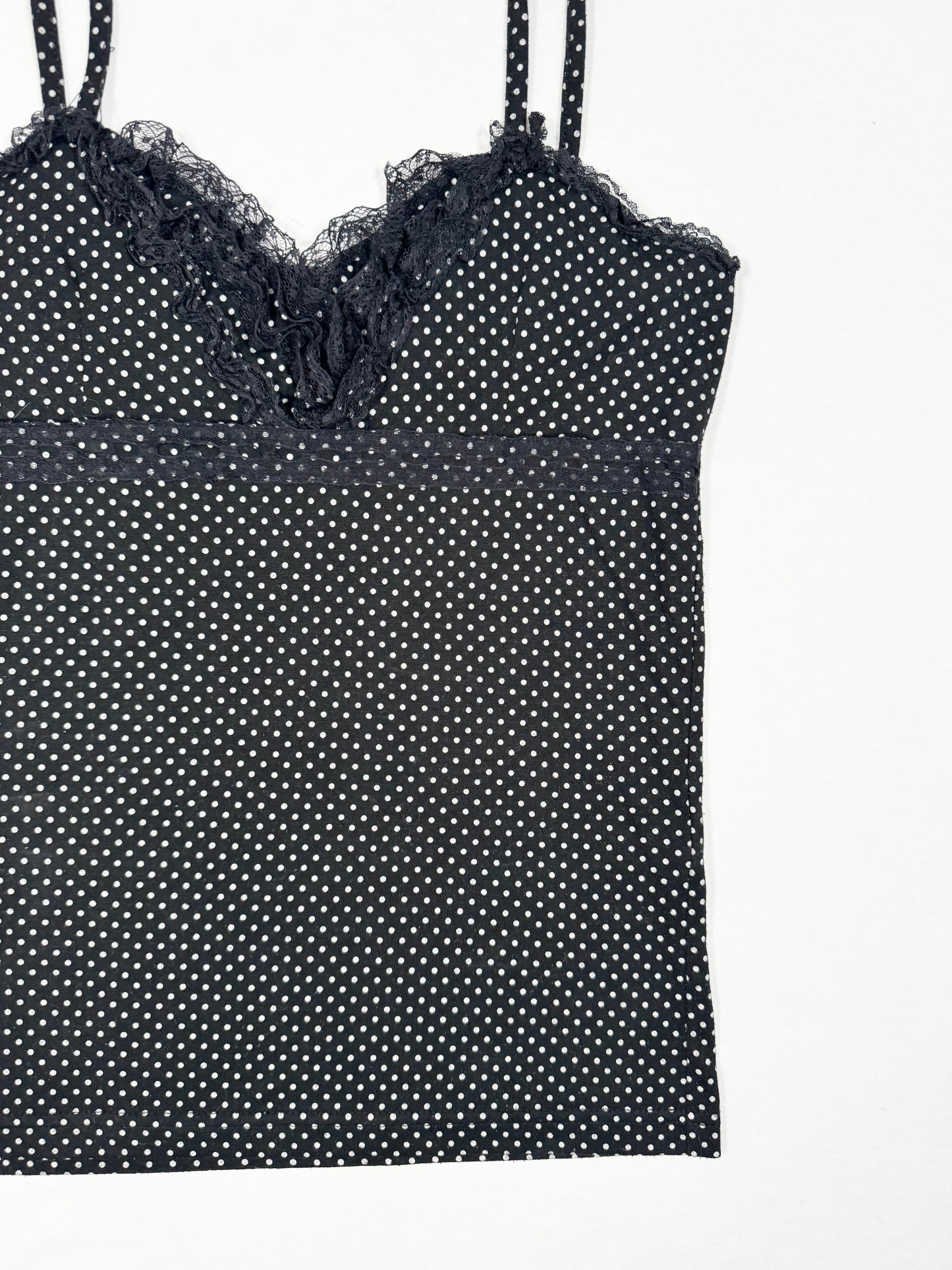 Polka Dot Ruffle Cami ♡ Size S