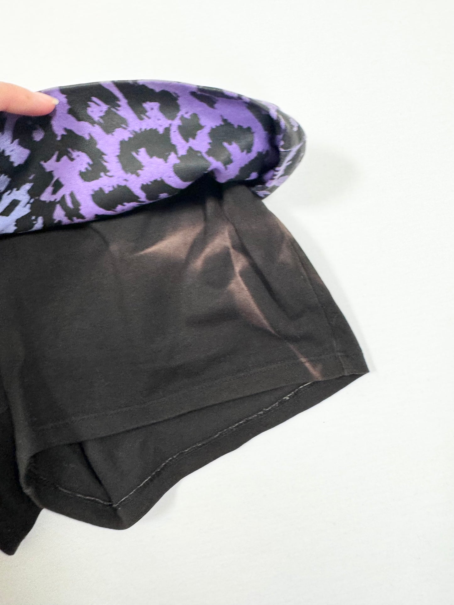 Purple Leopard PINK Victorias Secret Fold Over Shorts ♡ M
